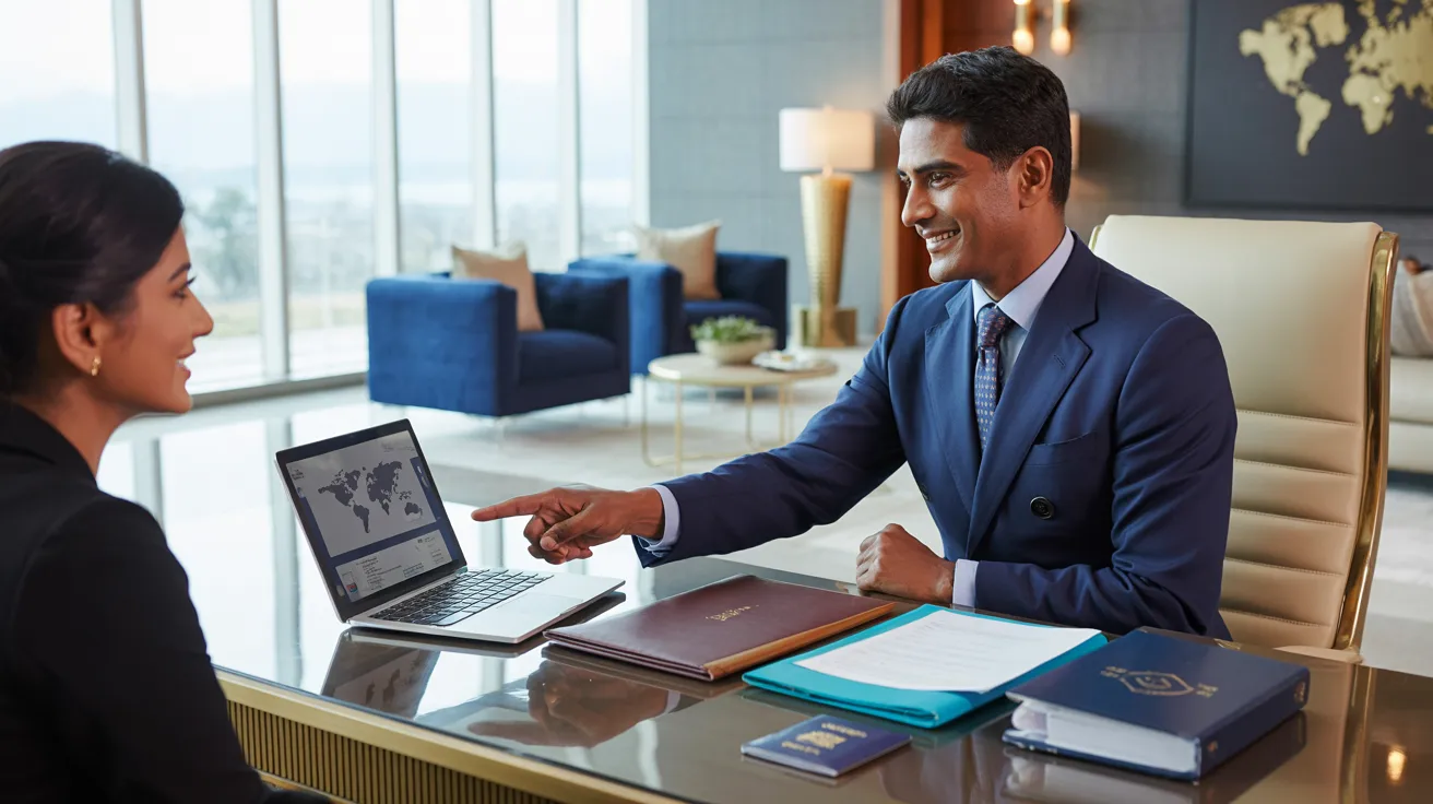 Professional office consultation environment for overseas guidance